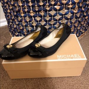 Michael Kors black Dixie ballet flats